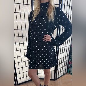 H&M Black Dress with White Dots